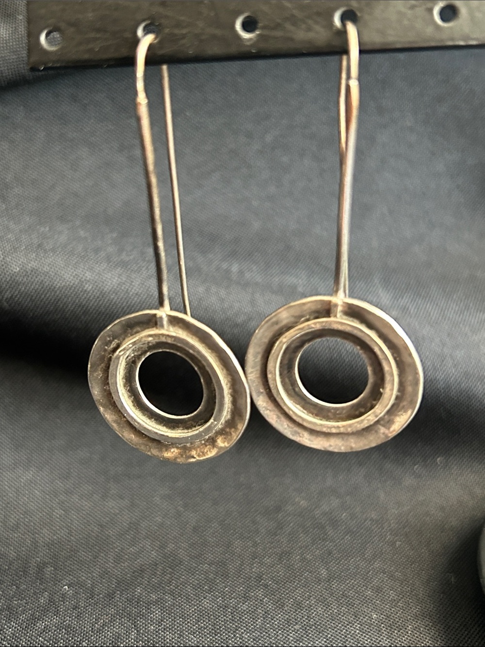 Silpada W1654 Hammered & Oxidized Sterling Silver earrings